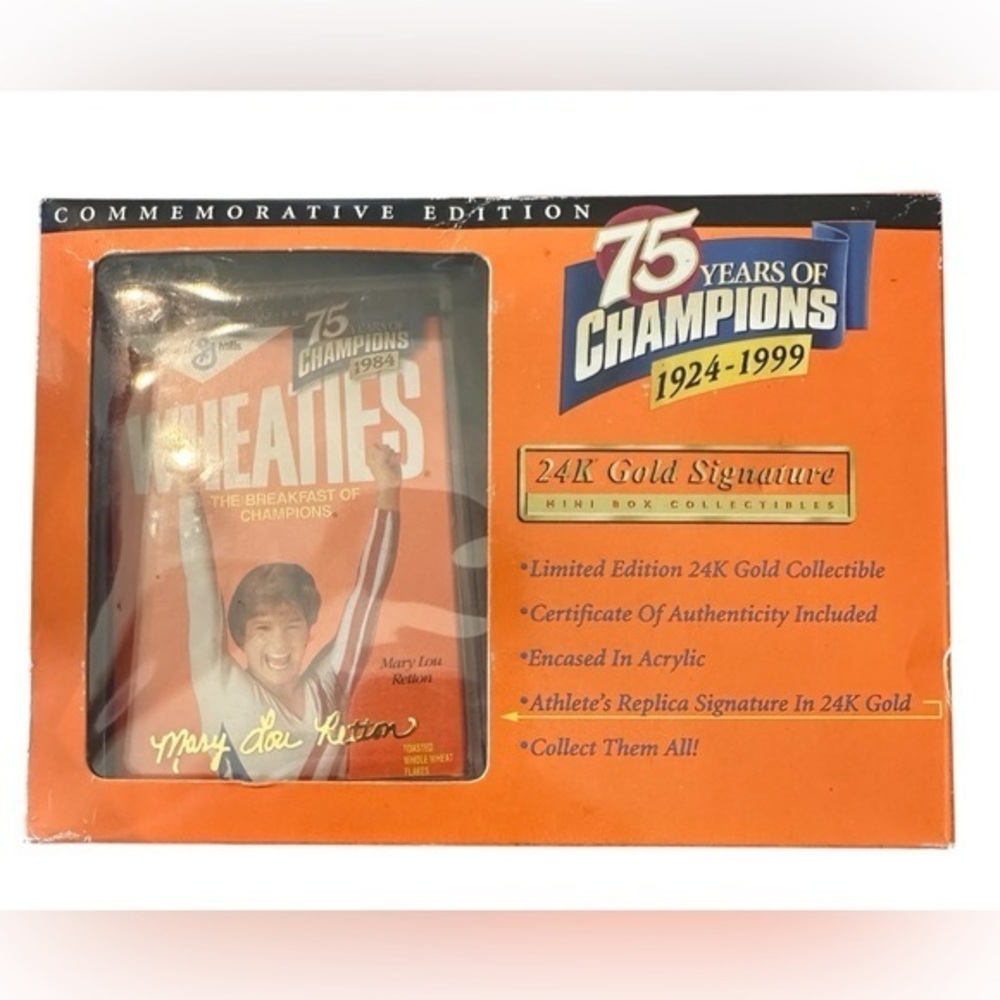 Wheaties 75 Years of Champions Mary Lou Retton Commemorative Edition Mini Box